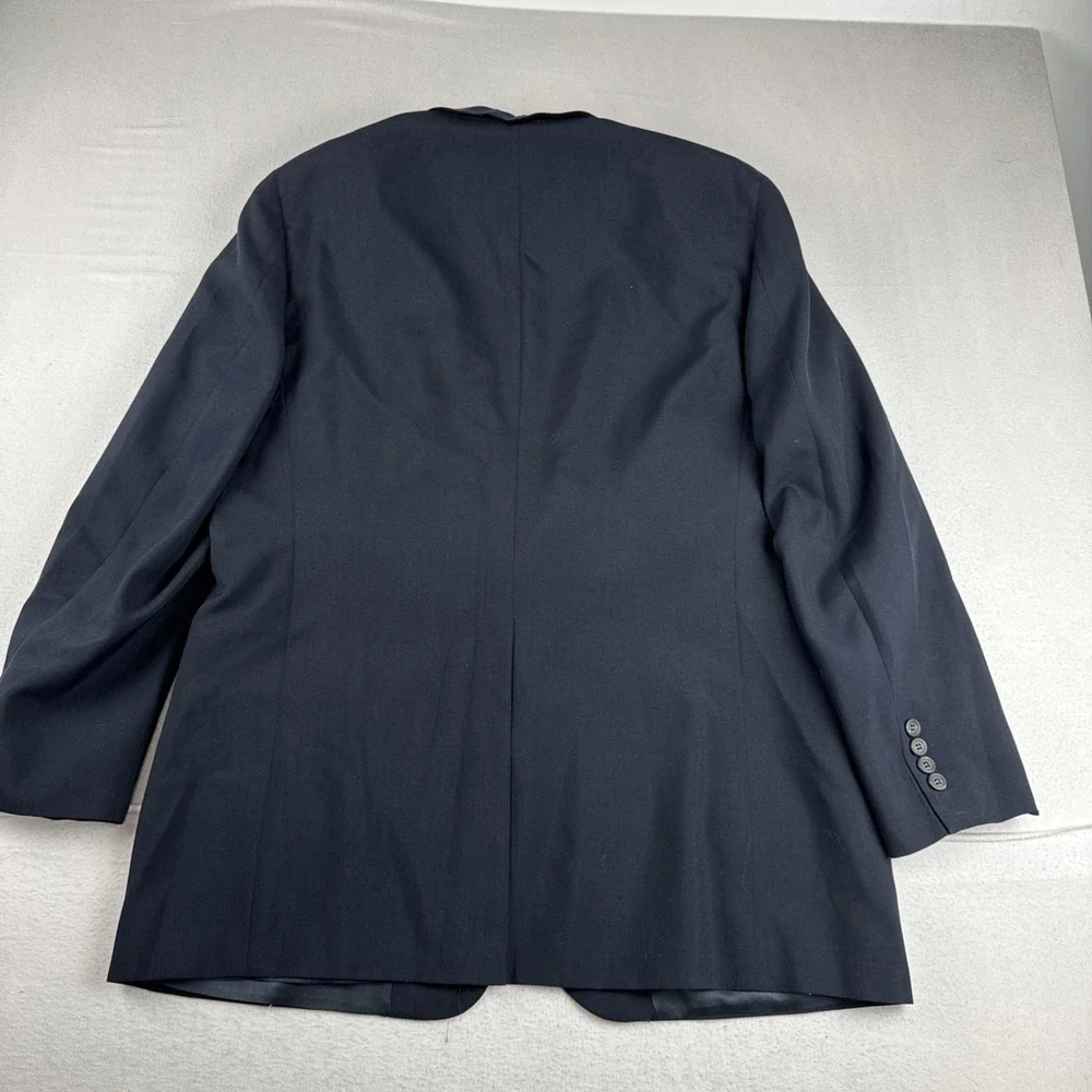 VTG Polo University Ralph Lauren Mens Blazer fits 44L Dark Gray/black Wool